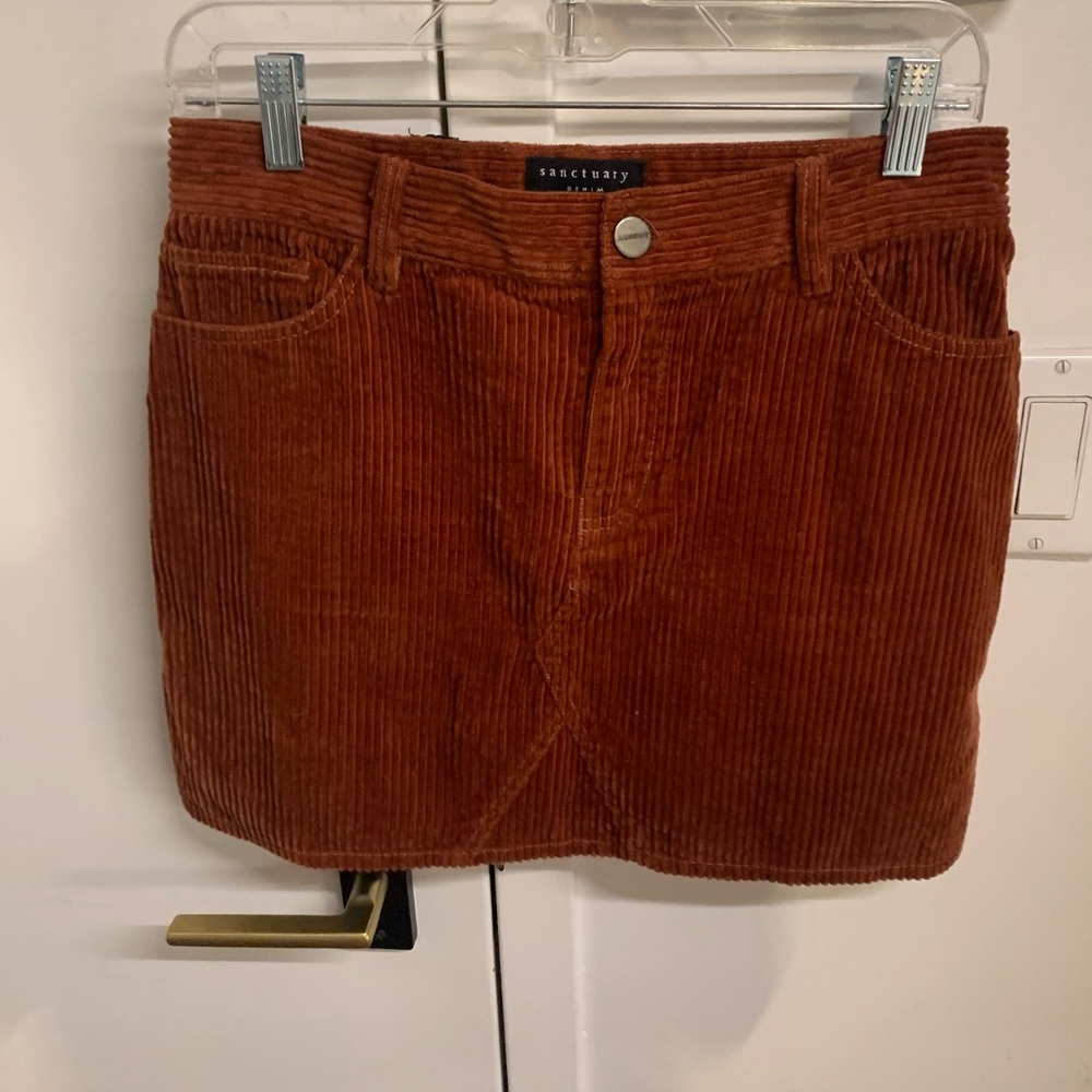 Sanctuary brown corduroy mini skirt size 4/27